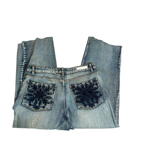 Brooklyn Xpress Men's Y2K Grunge Distressed Baggy Jeans Size 38 - Picture 2 of 12